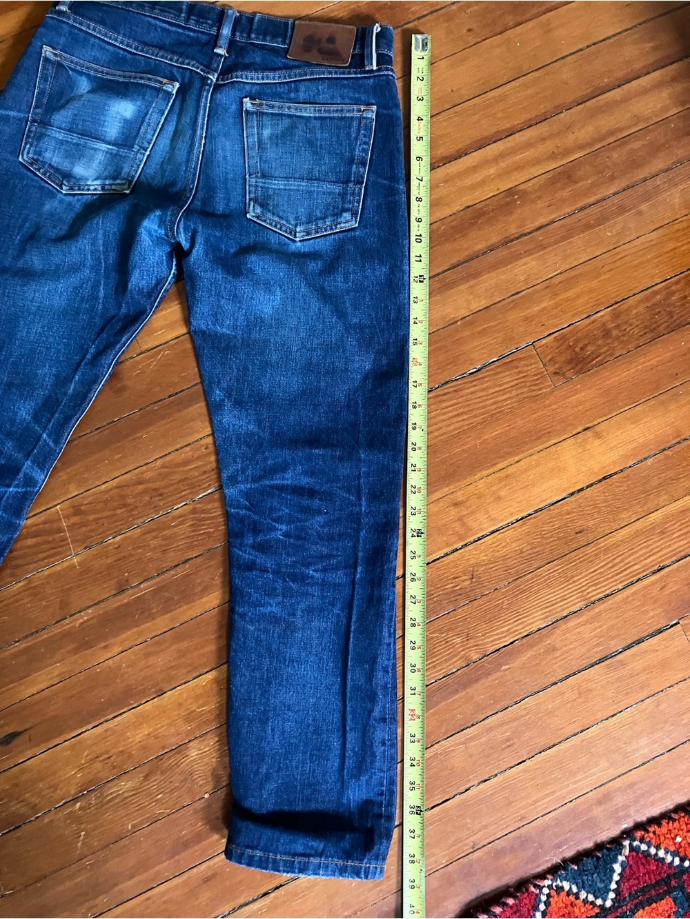 Gustin Men's Raw Denim Selvedge Slim Fit Jeans 32 - Picture 8 of 9